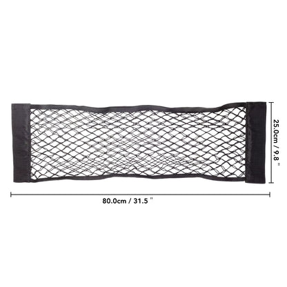 Car Back Rear Mesh Trunk Seat Elastic String Net Magic Sticker Universal Storage Bag Pocket Cage Auto Organizer Seat Back Bag